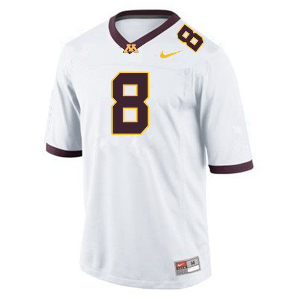 Men #8 Ky Thomas Minnesota Golden Gophers College Football Jerseys Sale-White - Click Image to Close